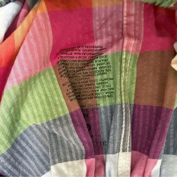 Girls' Plaid Tie-Shoulder Poplin Romper - kate spade new york x Target nwt XS - Picture 16 of 16